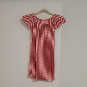 Love Fire Red and White Ruffled Smocked Sundress